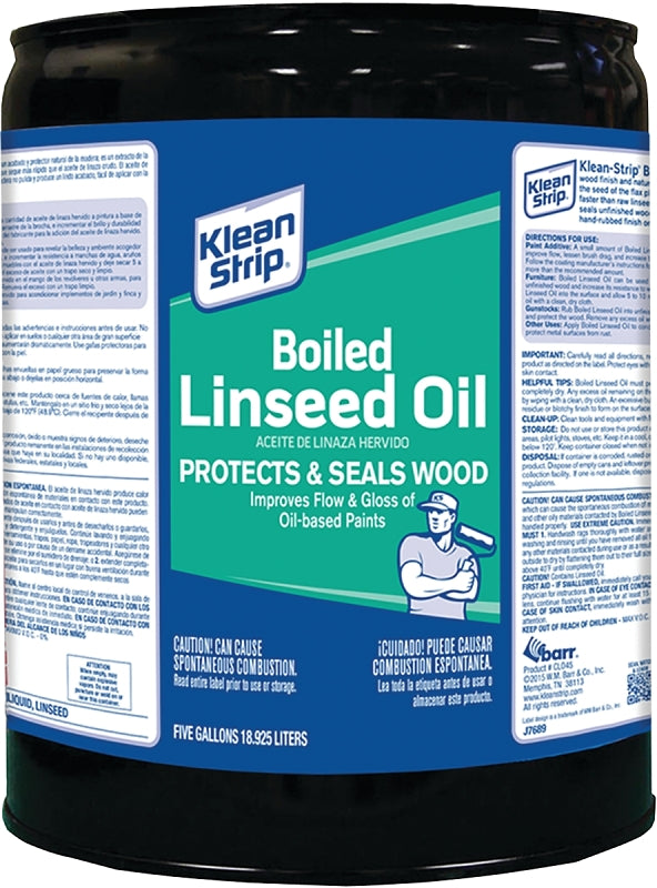 KLEAN STRIP Klean Strip CLO45 Linseed Oil, Liquid, Clear Amber, 5 gal, Can PAINT KLEAN STRIP