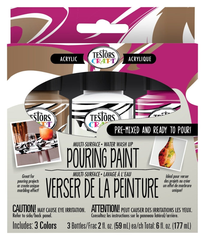 TESTORS Testors 352451 Acrylic Artist Paint, Fuchsia/Gold/White, 2 oz PAINT TESTORS   