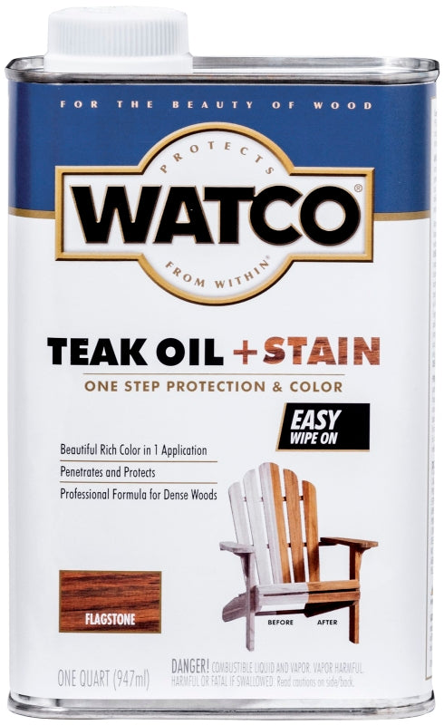 WATCO WATCO 348758 Oil and Stain, Warm Glow, Flagstone, Liquid, 1 qt Can PAINT WATCO   