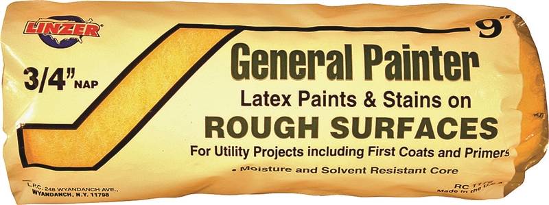 LINZER Linzer RC1175 Paint Roller Cover, 3/4 in Thick Nap, 9 in L PAINT LINZER