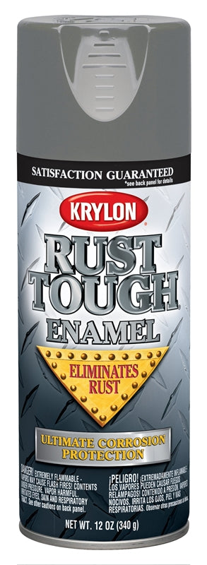 KRYLON Krylon Rust Tough K09206007 Rust Preventative Spray Paint, Gloss, Battleship Gray, 12 oz, Can PAINT KRYLON   