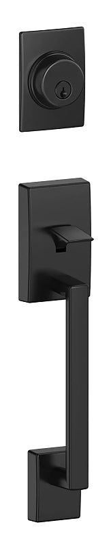 SCHLAGE LOCK Schlage F58CEN622 Combination Lockset, Mechanical Lock, Grip Only Handle, Matte Black, 1 Grade, Metal HARDWARE & FARM SUPPLIES SCHLAGE LOCK