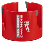 MILWAUKEE Milwaukee Big Hawg 49-56-9240 Hole Saw, 3-5/8 in Dia, 2.34 in D Cutting, 5/8-18 Arbor, 3 TPI, Carbide Cutting Edge TOOLS MILWAUKEE