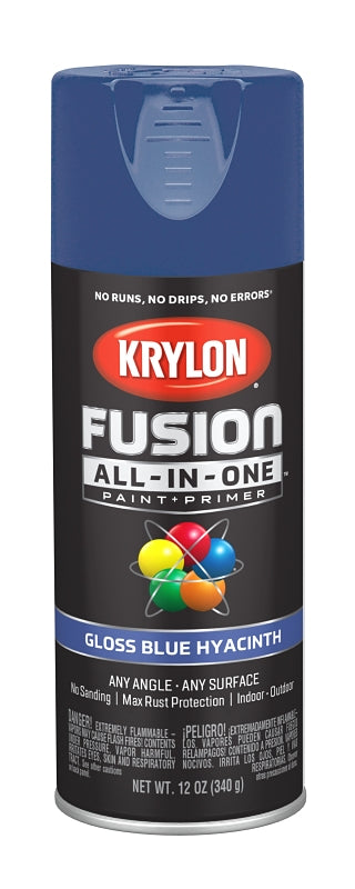KRYLON Krylon K02703007 Spray Paint, Gloss, Blue Hyacinth, 12 oz, Can