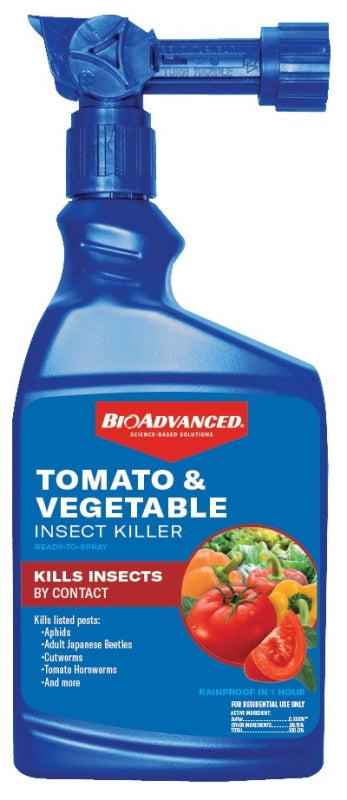 BIOADVANCED BioAdvanced 707522A Insect Killer, Liquid, Spray Application, 32 oz Bottle LAWN & GARDEN BIOADVANCED