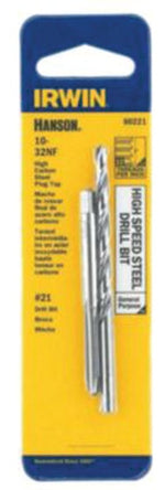 IRWIN Irwin 80221 Tap and Drill Bit Set, HCS/HSS, #21 Drill Bit TOOLS IRWIN