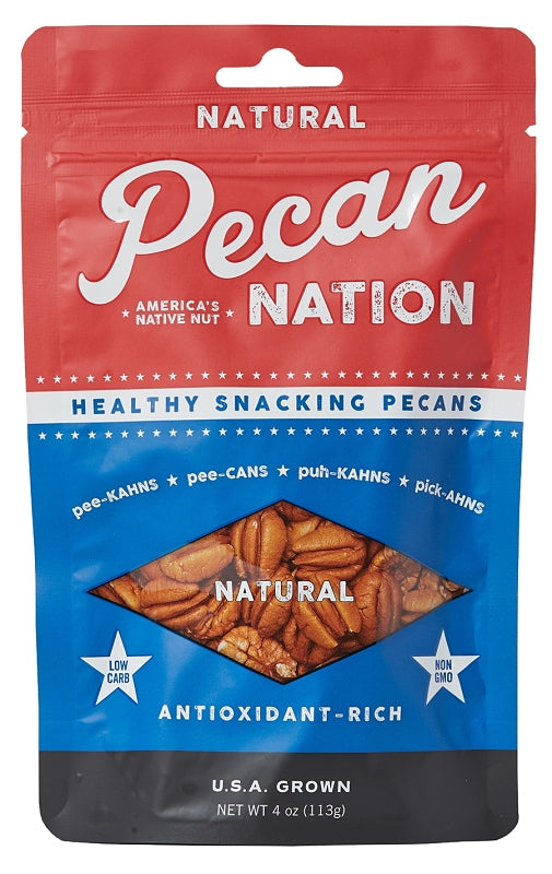 PECAN NATION PECANS NATURAL 4OZ POUCH HOUSEWARES PECAN NATION