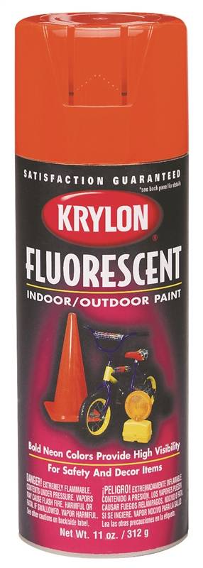 KRYLON Krylon K03105007 Fluorescent Spray Paint, Gloss, Cerise, 11 oz, Can PAINT KRYLON