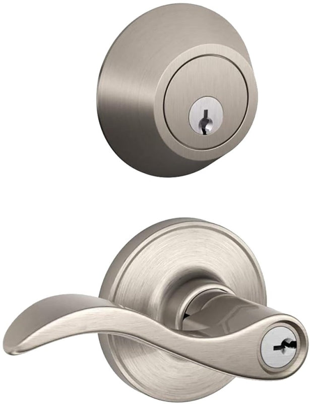 DEXTER BY SCHLAGE Schlage JC60VSEV619 Bore Adapter Plate, Mechanical Lock, Lever Handle, Wave Design, Satin Nickel, 3 Grade, Metal HARDWARE & FARM SUPPLIES DEXTER BY SCHLAGE