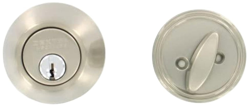 DEXTER BY SCHLAGE Dexter JD60V619 Deadbolt, 3 Grade, SC1 Key, Metal, Satin Nickel, 2-3/8, 2-3/4 in Backset, C Keyway HARDWARE & FARM SUPPLIES DEXTER BY SCHLAGE
