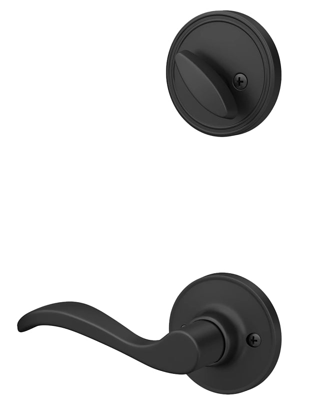 DEXTER BY SCHLAGE Schlage J Series JH59 SEV 622 RH Combination Lockset, Right, Mechanical Lock, Wave Design, Matte Black, 1 BX HARDWARE & FARM SUPPLIES DEXTER BY SCHLAGE