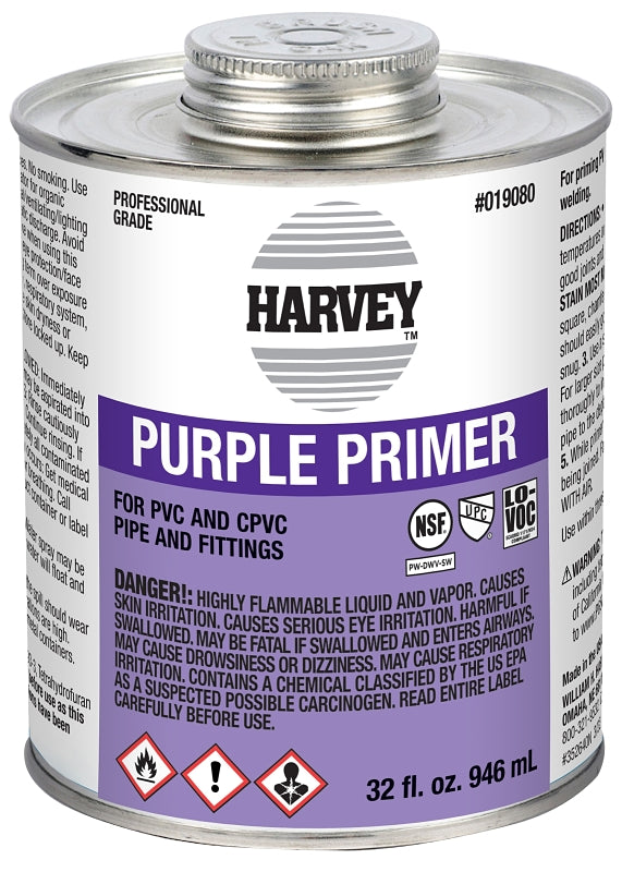 HARVEY Harvey 19080-12 All-Purpose Professional-Grade Primer, Liquid, Purple, 32 oz Can PLUMBING, HEATING & VENTILATION HARVEY