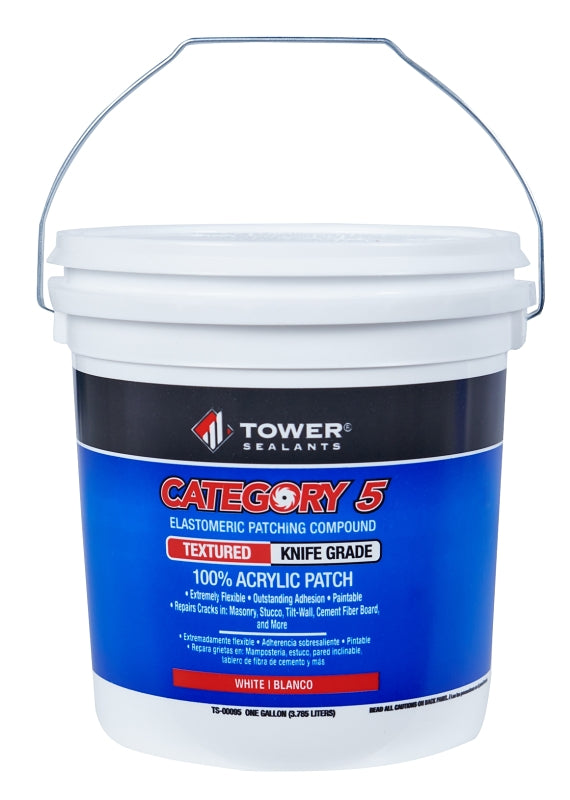 TOWER SEALANTS Tower Sealants CATEGORY 5 TS-00095 Knife-Grade Textured Patch, White, 1 gal PAINT TOWER SEALANTS   