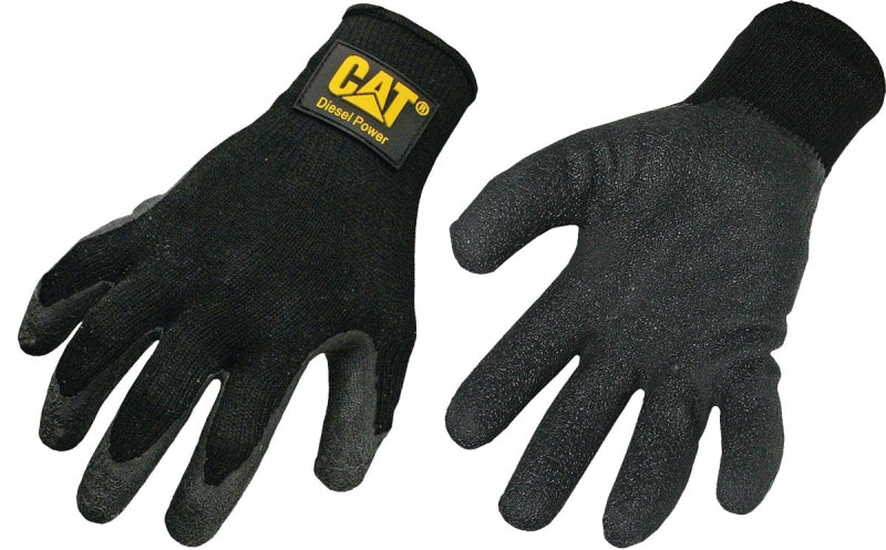 CAT GLOVES & SAFETY Cat CAT017400J Protective Gloves, Jumbo, Knit Wrist Cuff, Cotton/Polyester, Black CLOTHING, FOOTWEAR & SAFETY GEAR CAT GLOVES & SAFETY