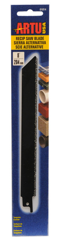 ARTU ARTU 01814 Reciprocating Saw Blade, 8 in L, Tungsten Carbide Cutting Edge TOOLS ARTU