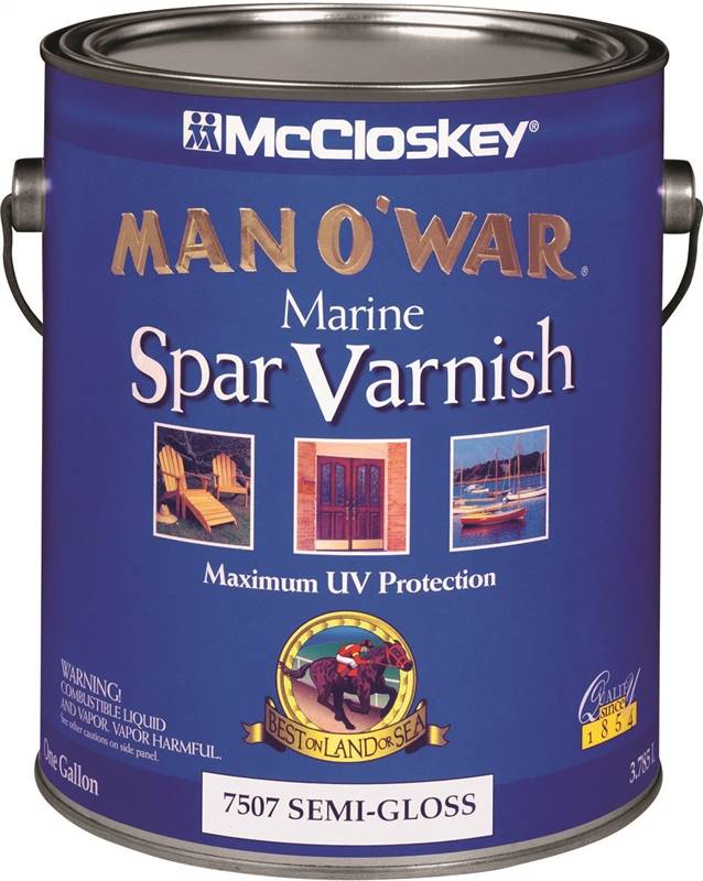 MCCLOSKEY McCloskey Man O War 80-7507 080.0007507.007 Spar Varnish, Semi-Gloss, 1 gal PAINT MCCLOSKEY