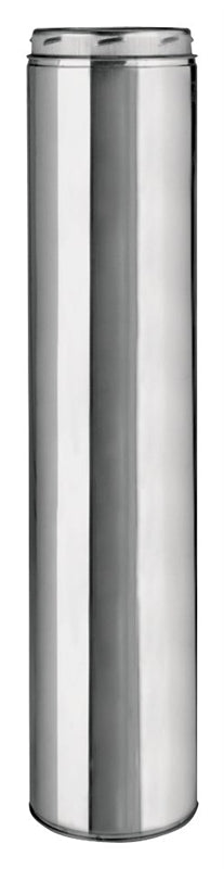 SELKIRK Selkirk 208024U Chimney Pipe, 8 in ID, 10 in OD, Stainless Steel, Includes: Twist-Lock Coupler with Locking Band PLUMBING, HEATING & VENTILATION SELKIRK