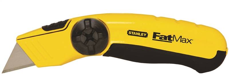 STANLEY TOOLS STANLEY 10-780 Blade Knife, 2-3/8 in L Blade, Steel Blade, Knurled Handle, Black/Yellow Handle TOOLS STANLEY TOOLS