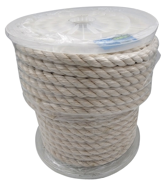 BARON Baron 54022 Rope, 5/8 in Dia, 140 ft L, 244 lb Working Load, Cotton, White HARDWARE & FARM SUPPLIES BARON