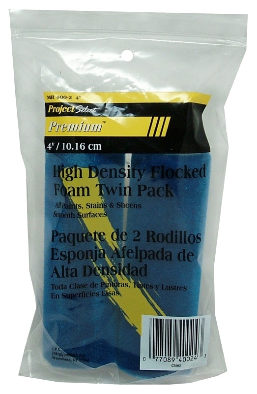 LINZER Linzer MR400-2 Roller Cover, 1/8 in Thick Nap, 4 in L, High-Density Flocked Foam Cover PAINT LINZER