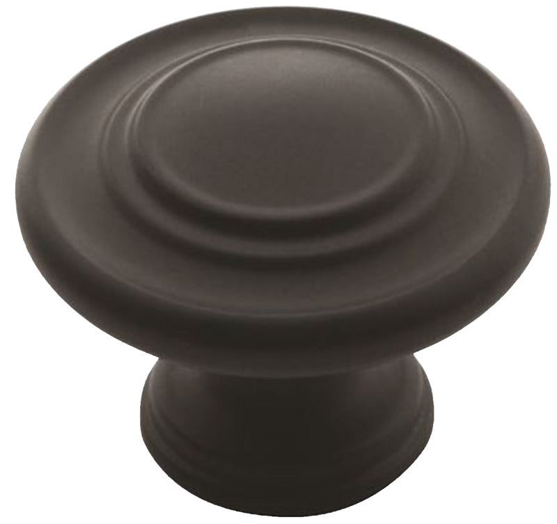 AMEROCK Amerock Inspirations Series BP1586FB Cabinet Knob, 1 in Projection, Zinc, Matte Black HARDWARE & FARM SUPPLIES AMEROCK
