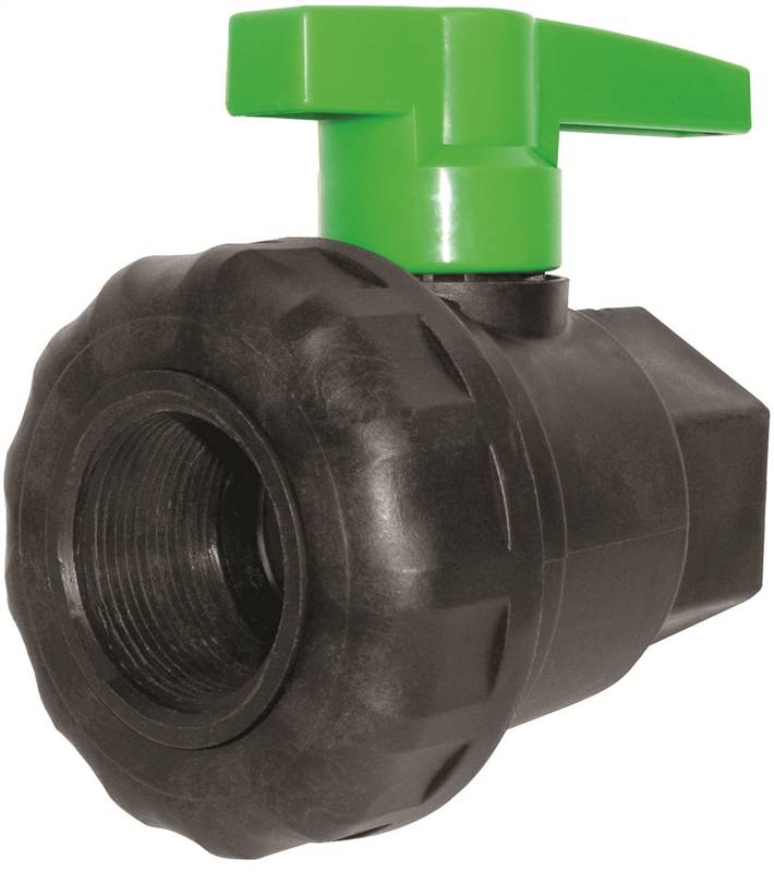 GREEN LEAF Green Leaf SU125E Ball Valve, 1-1/4 in Connection, Female NPT, 125 psi Pressure, Polypropylene Body HARDWARE & FARM SUPPLIES GREEN LEAF   