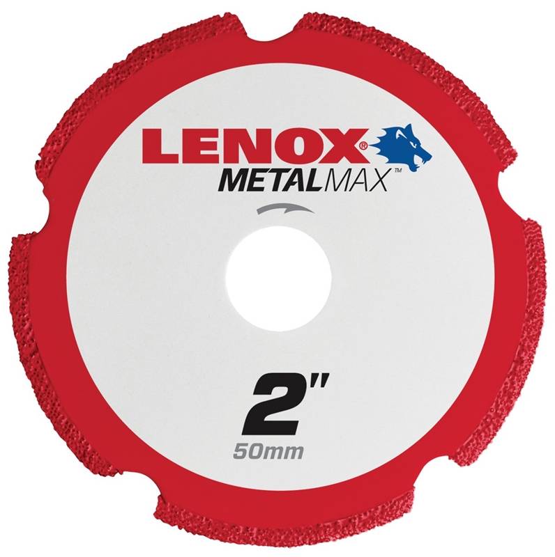 LENOX Lenox MetalMax 1972917 Cut-Off Wheel, 2 in Dia, 3/64 in Thick, 3/8 in Arbor, 40, 50 Grit, Diamond Abrasive TOOLS LENOX