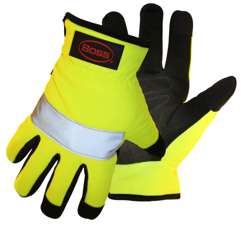 BOSS MFG Boss 991M Mechanic Gloves, M, Open Cuff, Synthetic Leather CLOTHING, FOOTWEAR & SAFETY GEAR BOSS MFG