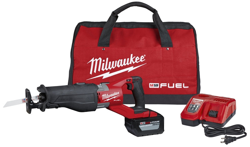 MILWAUKEE Milwaukee 2722-21HD Reciprocating Saw Kit, Battery Included, 18 V, 12 Ah, 1-1/4 in L Stroke, 0 to 3000 spm