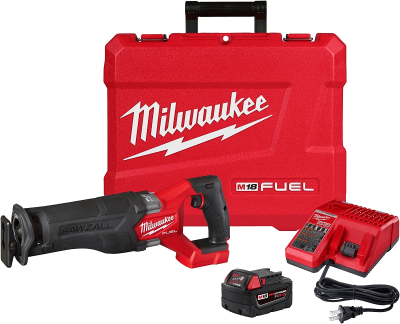 MILWAUKEE Milwaukee 2821-21 Reciprocating Saw, Battery Included, 18 V, 5 Ah, 1-1/4 in L Stroke, 0 to 3000 spm TOOLS MILWAUKEE