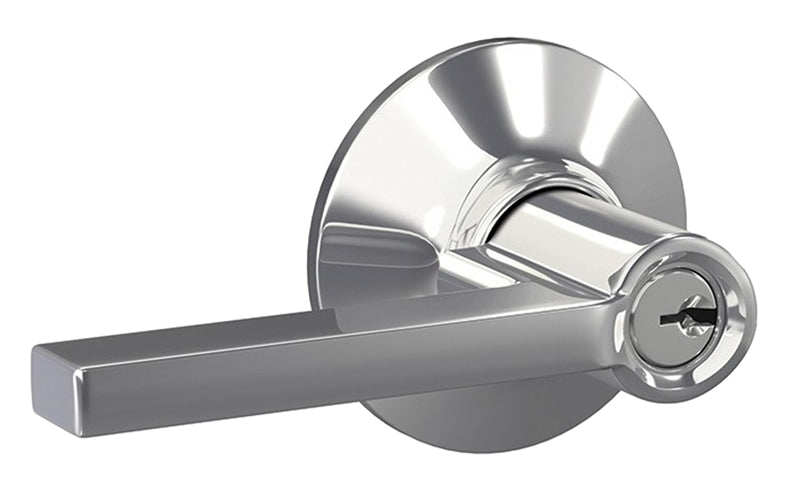 SCHLAGE LOCK Schlage F Series F51AVLAT625 Entry Lever, Mechanical Lock, Bright Chrome, Metal, Residential, 2 Grade HARDWARE & FARM SUPPLIES SCHLAGE LOCK