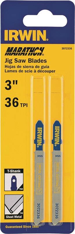 IRWIN Irwin 3072336 Jig Saw Blade, 3 in L, 36 TPI TOOLS IRWIN