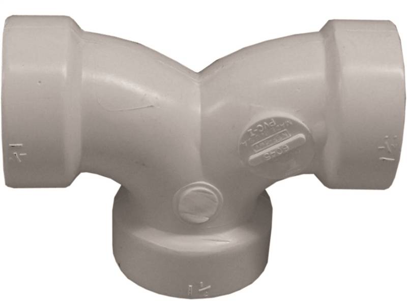 IPEX USA LLC-CANPLAS Genova 700 Series 70716 Double Pipe Elbow, 1-1/2 in, Hub, 90 deg Angle, PVC, SCH 40 Schedule PLUMBING, HEATING & VENTILATION IPEX USA LLC-CANPLAS