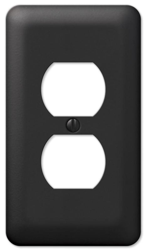 AMERELLE Amerelle Devon Series 935DBK Wallplate, Duplex, 5 in L, 2-13/16 in W, 1-Gang, Steel, Black ELECTRICAL AMERELLE