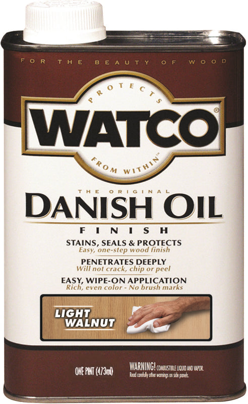 WATCO Watco 65551 Danish Oil, Light Walnut, Liquid, 1 pt, Can PAINT WATCO   