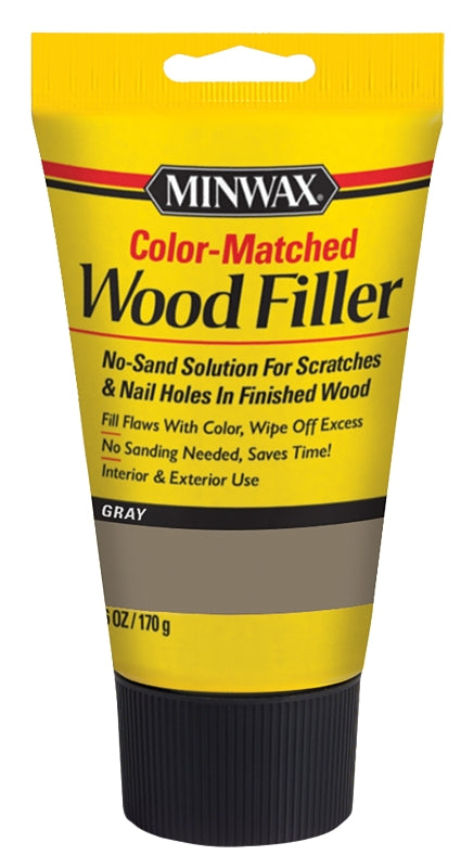 MINWAX Minwax Color-Matched Series 448550000 Wood Filler, Gray, 6 oz PAINT MINWAX