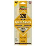 GATOR Gator 7478 Hook and Loop Sandpaper, 9 in L, 3-2/3 in W, 320 Grit, Aluminum Oxide Abrasive, Latex/Paper Backing PAINT GATOR