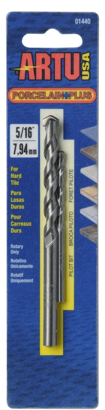 ARTU ARTU 01440 Drill Bit, 5/16 in Dia, 4-1/2 in OAL, Flat Flute, 2-Flute, 5/16 in Dia Shank, Straight Shank TOOLS ARTU