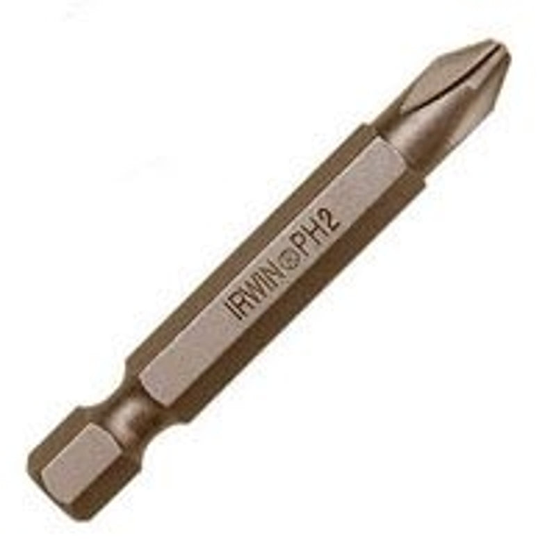 IRWIN Irwin IWAF22PH210 Power Bit, #2 Drive, Phillips Drive, 1/4 in Shank, Hex Shank, 2 in L, S2 Steel TOOLS IRWIN