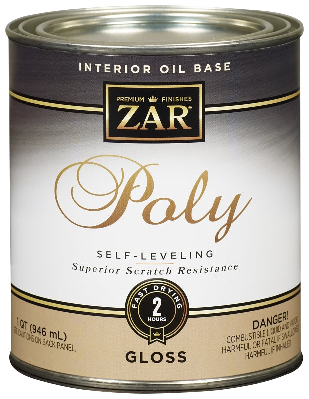 ZAR ZAR 32812 Polyurethane, Gloss, Liquid, Clear, 1 qt, Can PAINT ZAR   