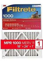 FILTRETE Filtrete 9821-4 Air Filter, 24 in L, 18 in W, 11 MERV, 1000 MPR, Polypropylene Frame PLUMBING, HEATING & VENTILATION FILTRETE