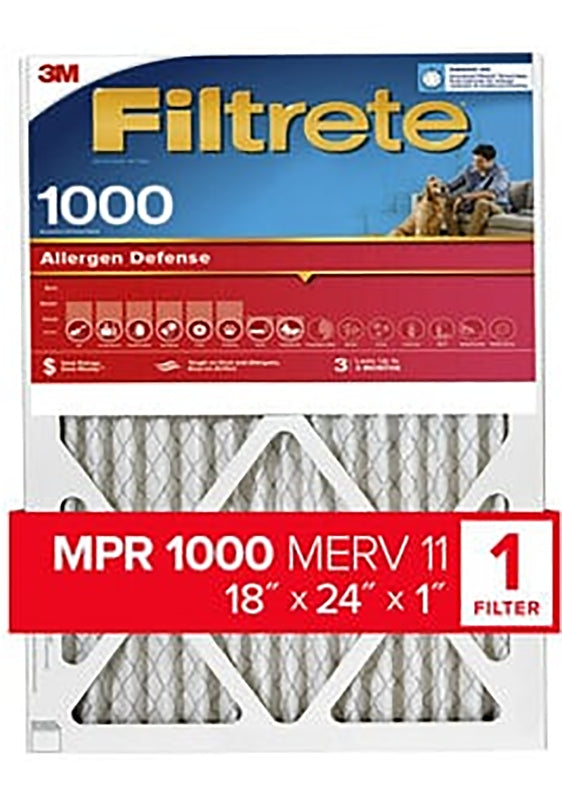 FILTRETE Filtrete 9821-4 Air Filter, 24 in L, 18 in W, 11 MERV, 1000 MPR, Polypropylene Frame PLUMBING, HEATING & VENTILATION FILTRETE