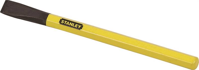 STANLEY TOOLS STANLEY 16-287 Cold Chisel, 1/2 in Tip, 6 in OAL, Vanadium Steel Blade PAINT STANLEY TOOLS   