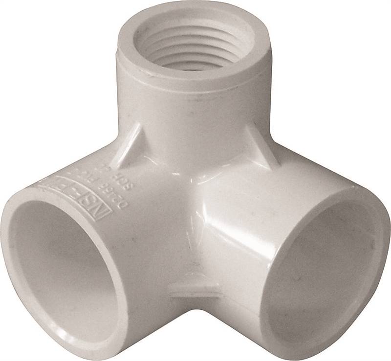 IPEX USA LLC-CANPLAS IPEX 235033 Side Outlet Elbow, 1/2 in, Socket x Socket x FNPT, PVC, White, SCH 40 Schedule, 600 psi Pressure LAWN & GARDEN IPEX USA LLC-CANPLAS