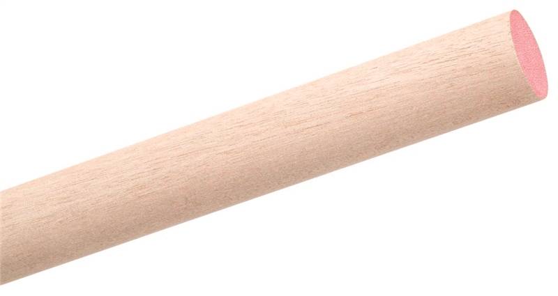 WADDELL Waddell 6318UB Dowel Rod, 1-1/8 in Dia, 36 in L, Aspen Wood, Pink AUTOMOTIVE WADDELL