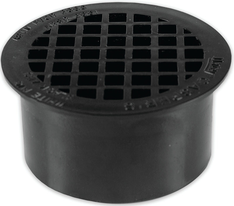 OATEY Oatey 43564 Floor Drain, 3 in, Snap-In, ABS Body, Black PLUMBING, HEATING & VENTILATION OATEY