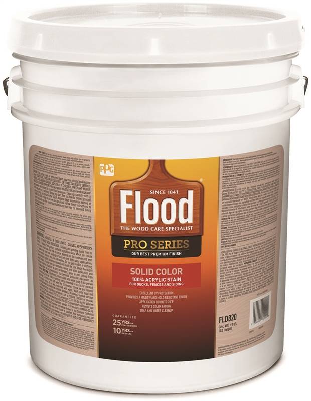 FLOOD Flood FLD820-05 Wood Stain, White, Liquid, 5 gal PAINT FLOOD