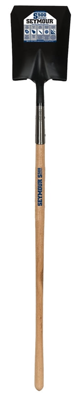 SEYMOUR Seymour 49332 Shovel, Open Back, Square Point, 59 in OAL, 9-1/2 in W Blade, 14 ga, Steel Blade, American Ashwood Handle LAWN & GARDEN SEYMOUR