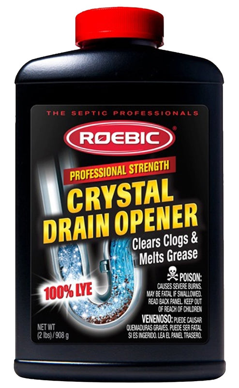 ROEBIC Roebic HD-CRY-DO Drain Opener, Granular, White, 2 lb, Bottle PLUMBING, HEATING & VENTILATION ROEBIC
