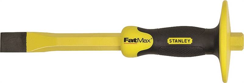 STANLEY TOOLS STANLEY FMHT16494 Cold Chisel with Guard, 1 in Tip, 12 in OAL, Steel Blade PAINT STANLEY TOOLS   